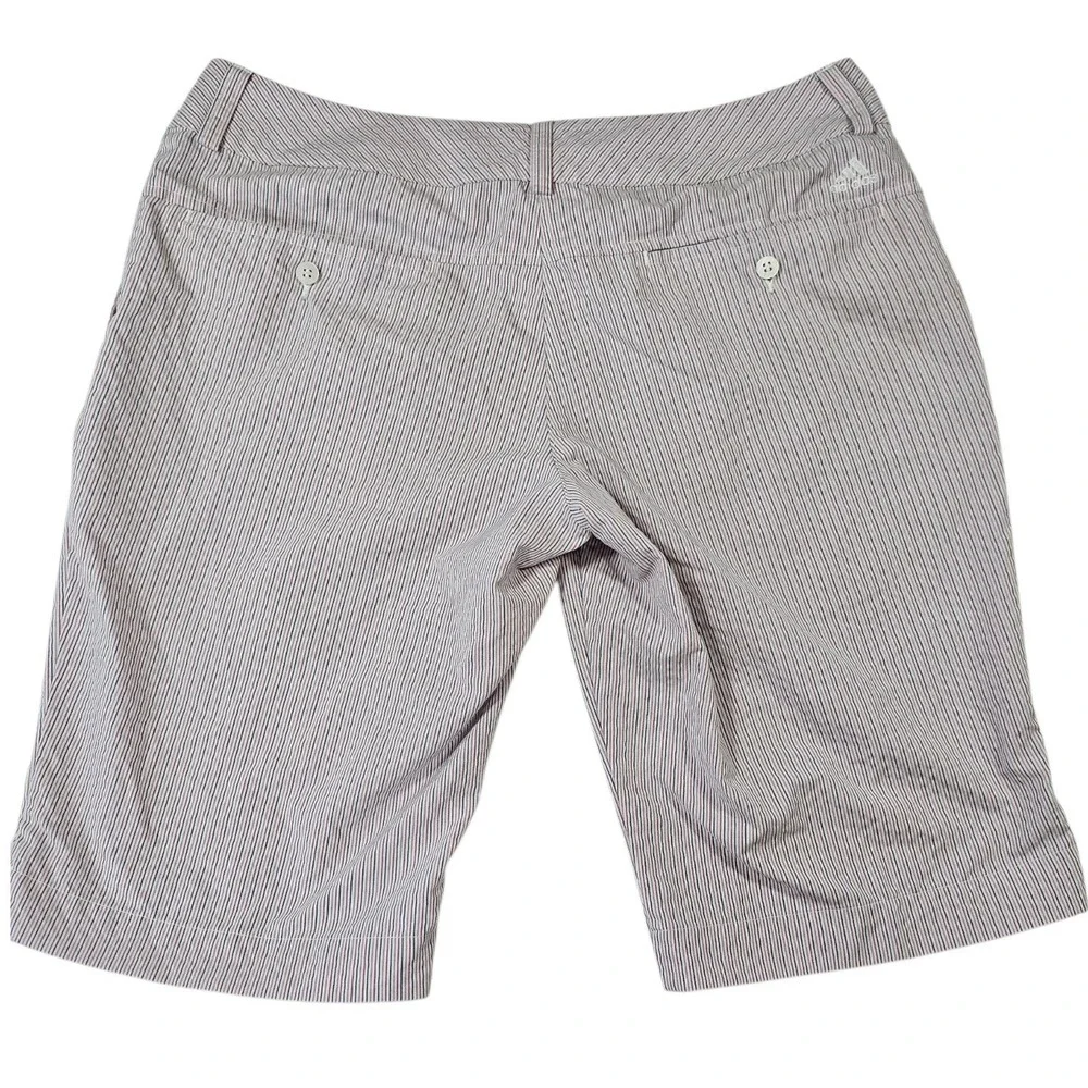 Adidas ClimaLite Golf‎ Shorts Womens 6 Pink Grey Striped Performance Active